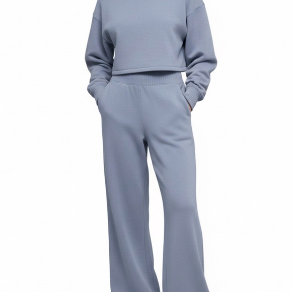 ALO Yoga winter frost Serenity  Knit wide leg sweat pants XS - Picture 11 of 12